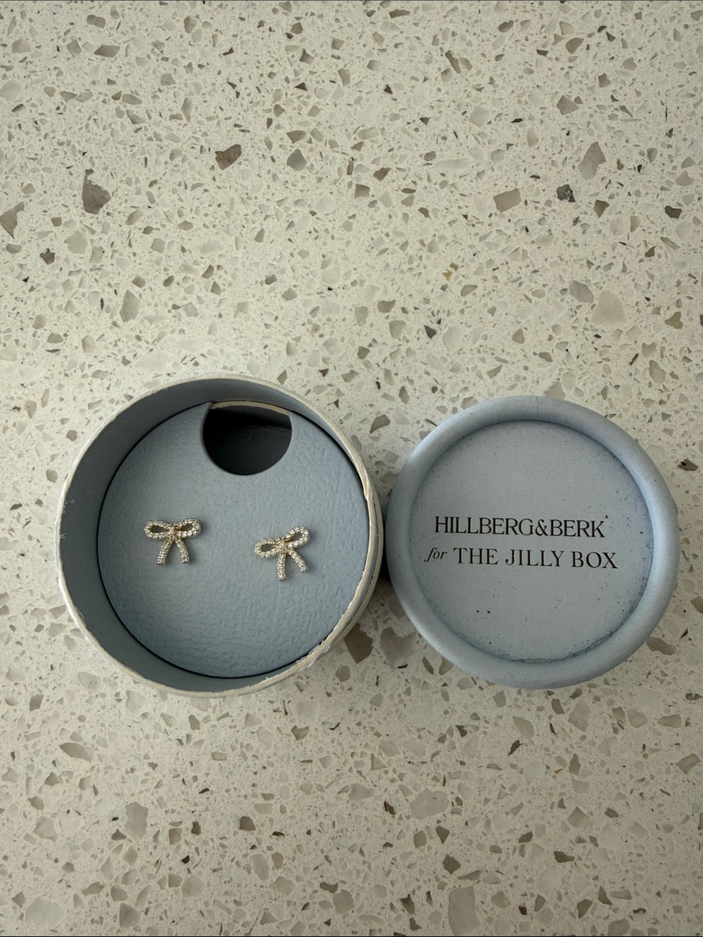 Jilly Box Hillberg & Berk Bow Stud Earrings in Silver-Tone